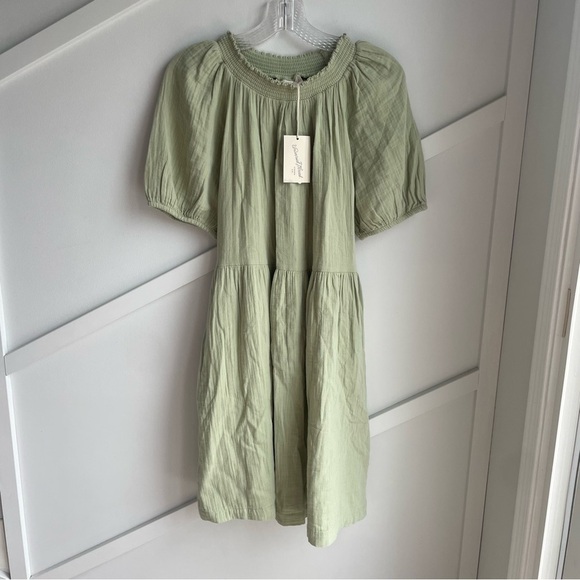 Universal Thread Smocked Gauze Shift Cotton Pastel Mint Baby Doll Dress size M - Picture 12 of 12